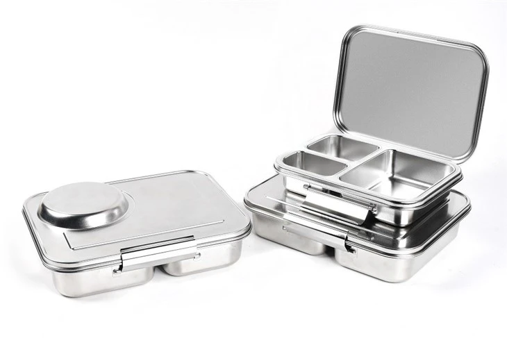 3 Compartments Steel Lunch Box